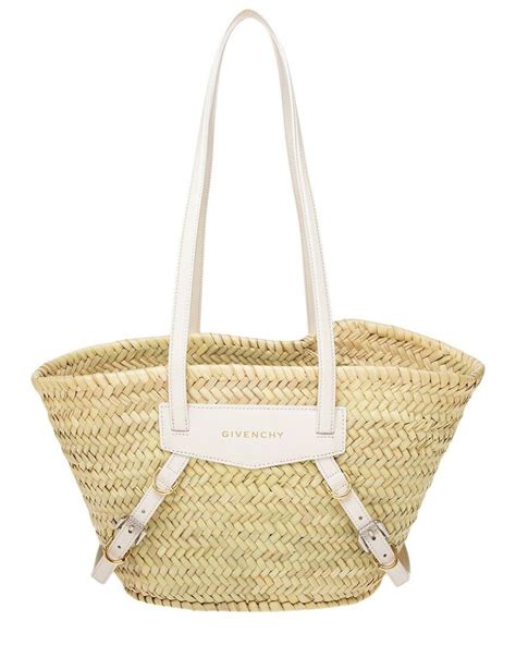 basket givenchy fourrure|Small Voyou basket bag in raffia .